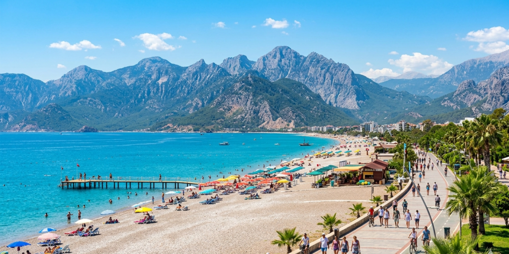 Konyaaltı Beach Antalya – free public beach with Blue Flag water quality