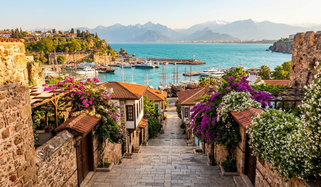 Antalya in April spring weather Mediterranean coast