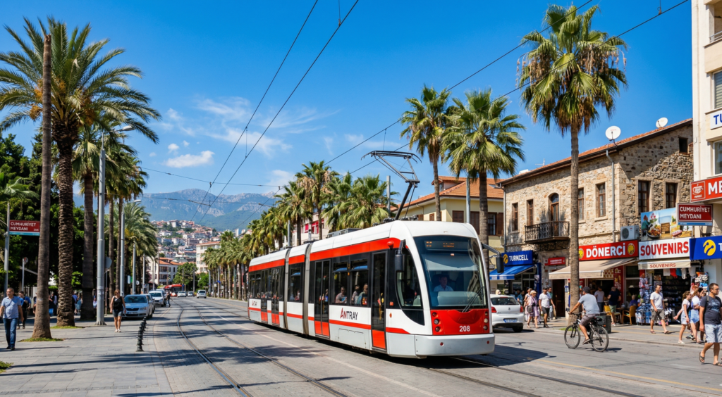 Antalya tram city center public transport