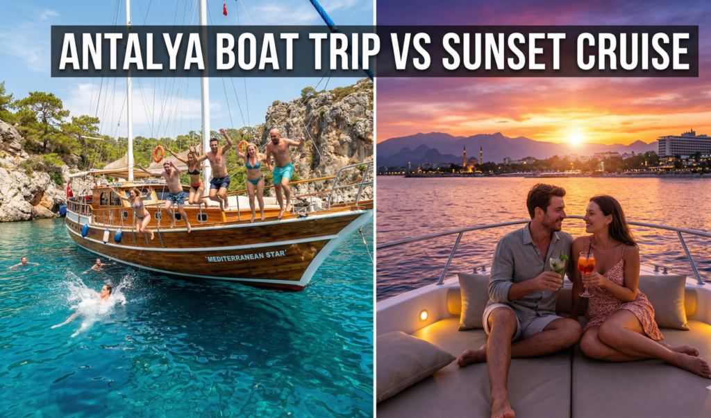 Antalya Boat Trip vs Sunset Cruise: Which One to Book?
