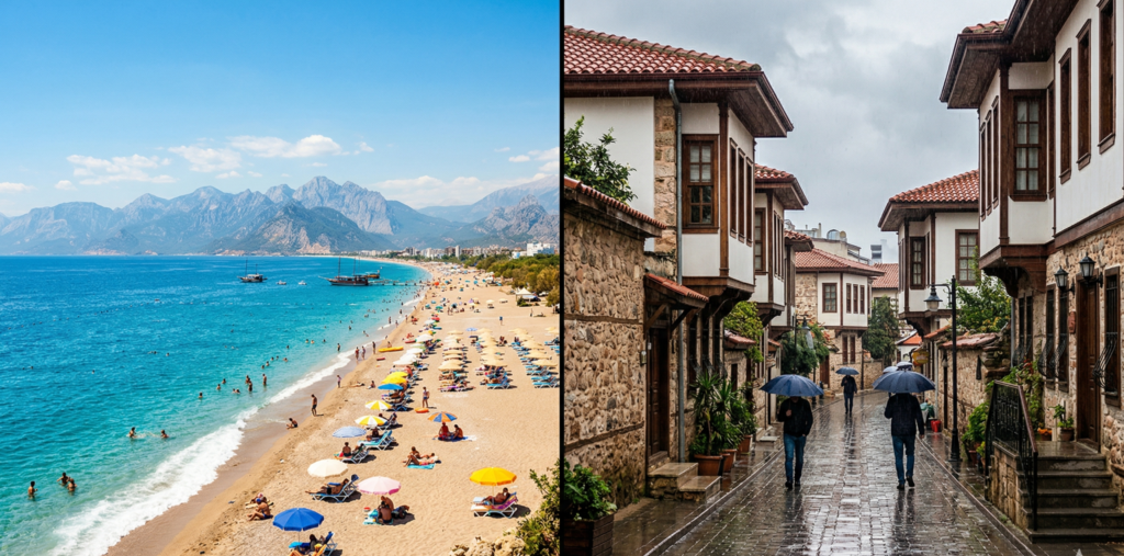 Antalya's summers are virtually rainless — but December and January bring heavy Mediterranean rainfall to the city.