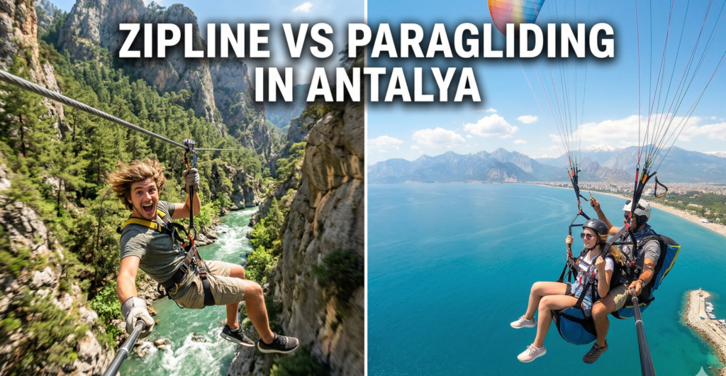 zipline vs paragliding antalya