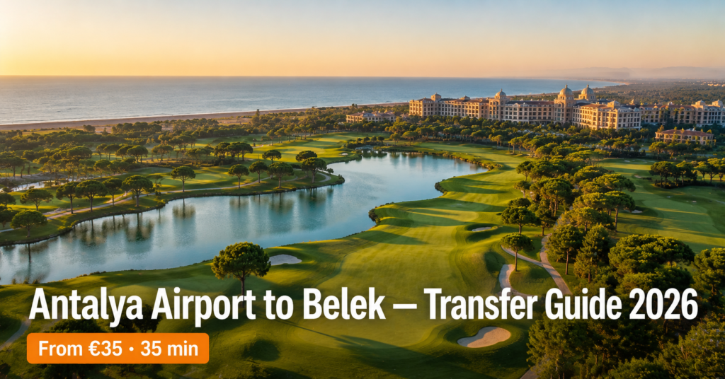 Antalya Airport to Belek transfer guide 2026 — private transfer from €35