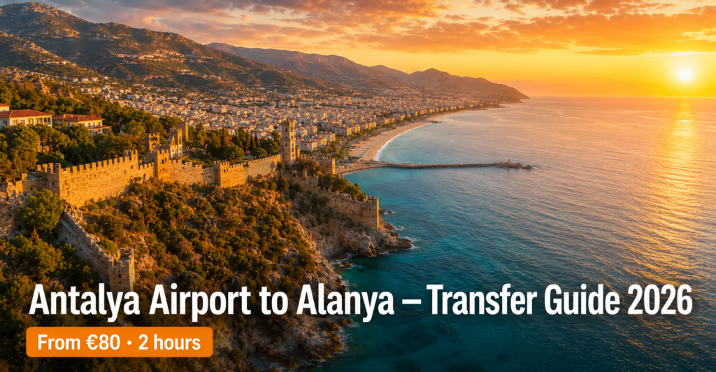 Antalya Airport to Alanya transfer guide 2026 — private transfer from €80