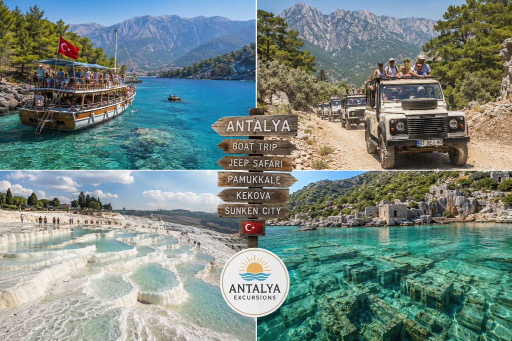 Best excursions in Antalya 2026 – boat trips, jeep safari, Pamukkale and more