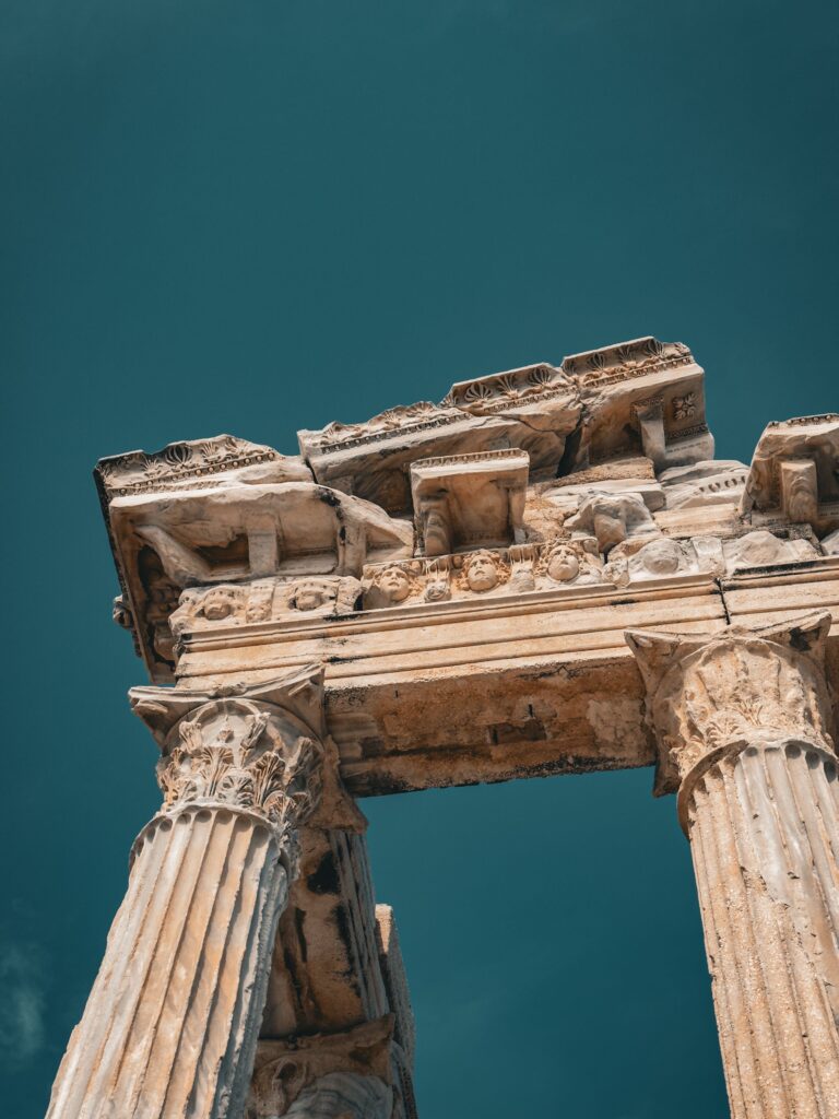 Ancient Roman ruins in Side, Turkey