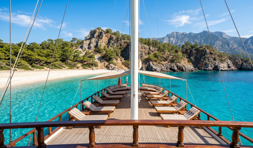 Suluada island turquoise water from a boat near Kemer - Suluada boat trip from Kemer