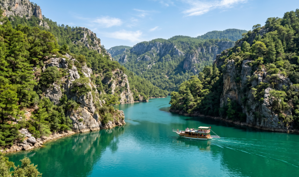 Green Canyon Oymapınar lake near Side Turkey - Green Canyon boat trip from Side