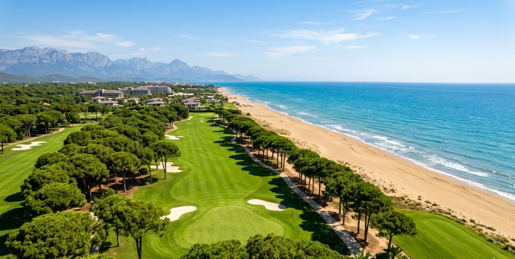 Belek golf course meeting the beach and Mediterranean sea - best excursions from Belek