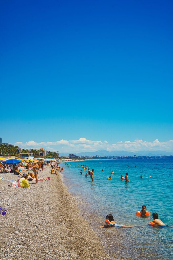 Sunny beach day at Antalya, Turkiye