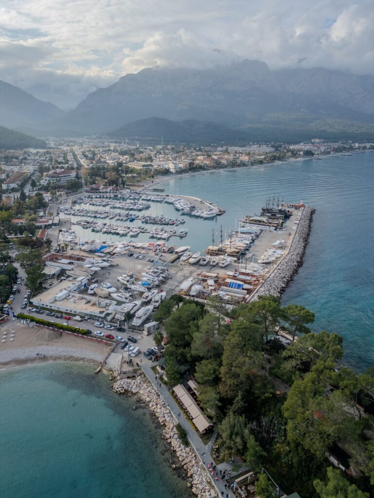 Ships in the harbor of Kemer, Turkey