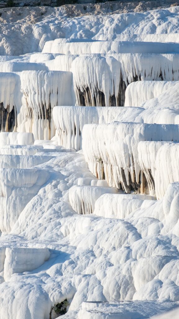 Travertine terraces of Pamukkale, a UNESCO World Heritage Site in Turkey