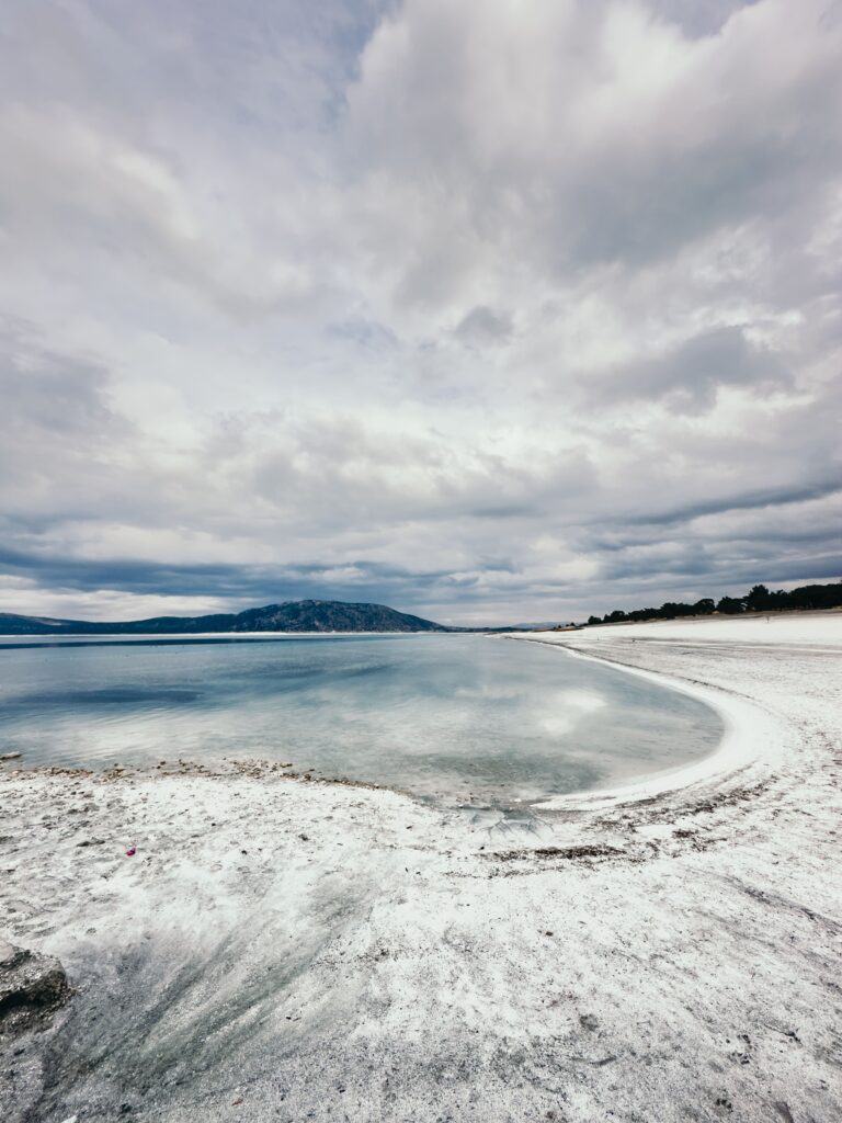 Breathtaking landscape of Lake Salda with white sandy shores