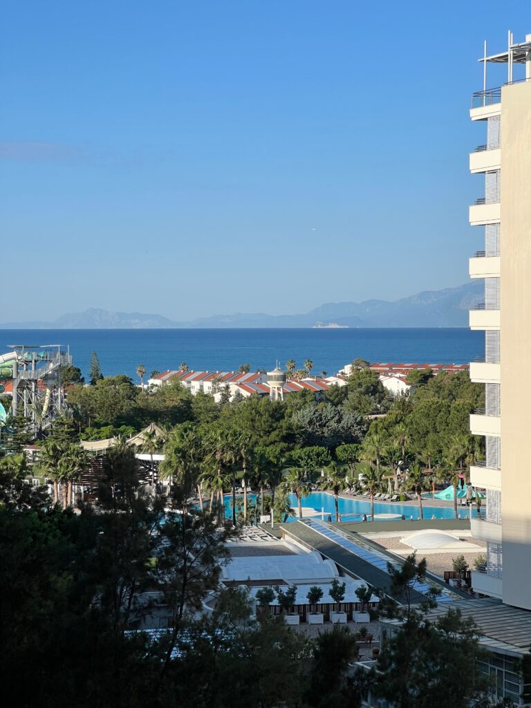 Antalya coastline lined with resort hotels near the sea, an area to consider when choosing accommodation for COP31